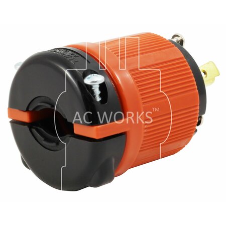 Ac Works NEMA L14-30P 30A 125/250V 4-Prong Locking Male Plug With UL, C-UL Approval in Orange ASL1430P